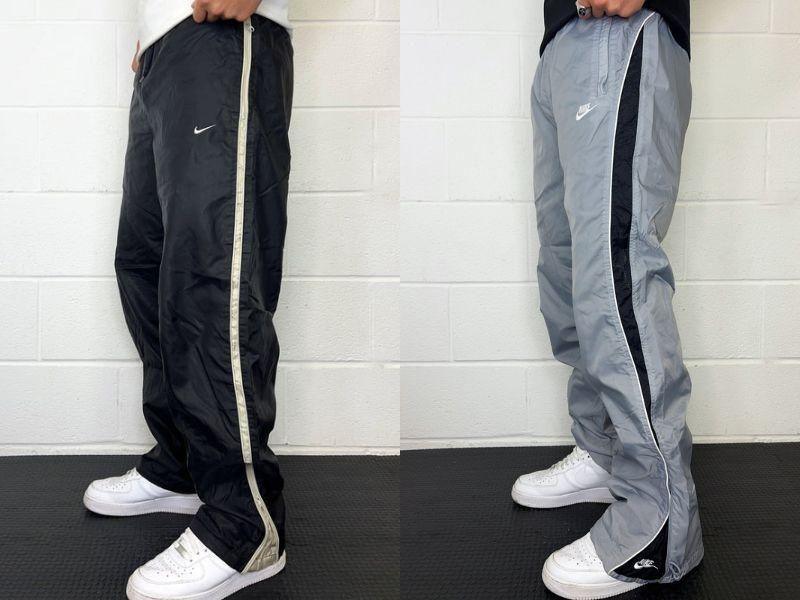 Black and gray color fleece jogger pant