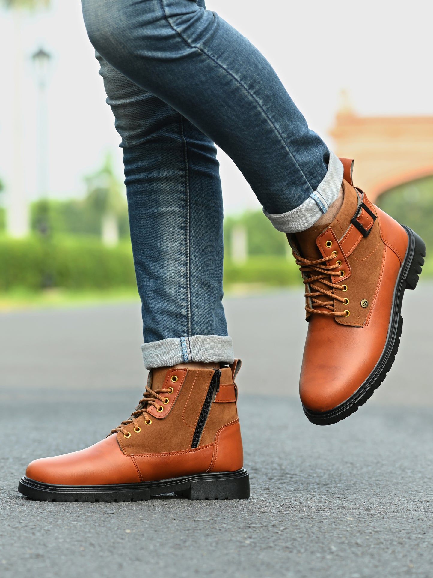 Tan Brown Leather Ankle Boots for Men – Stylish & Durable Casual Wear