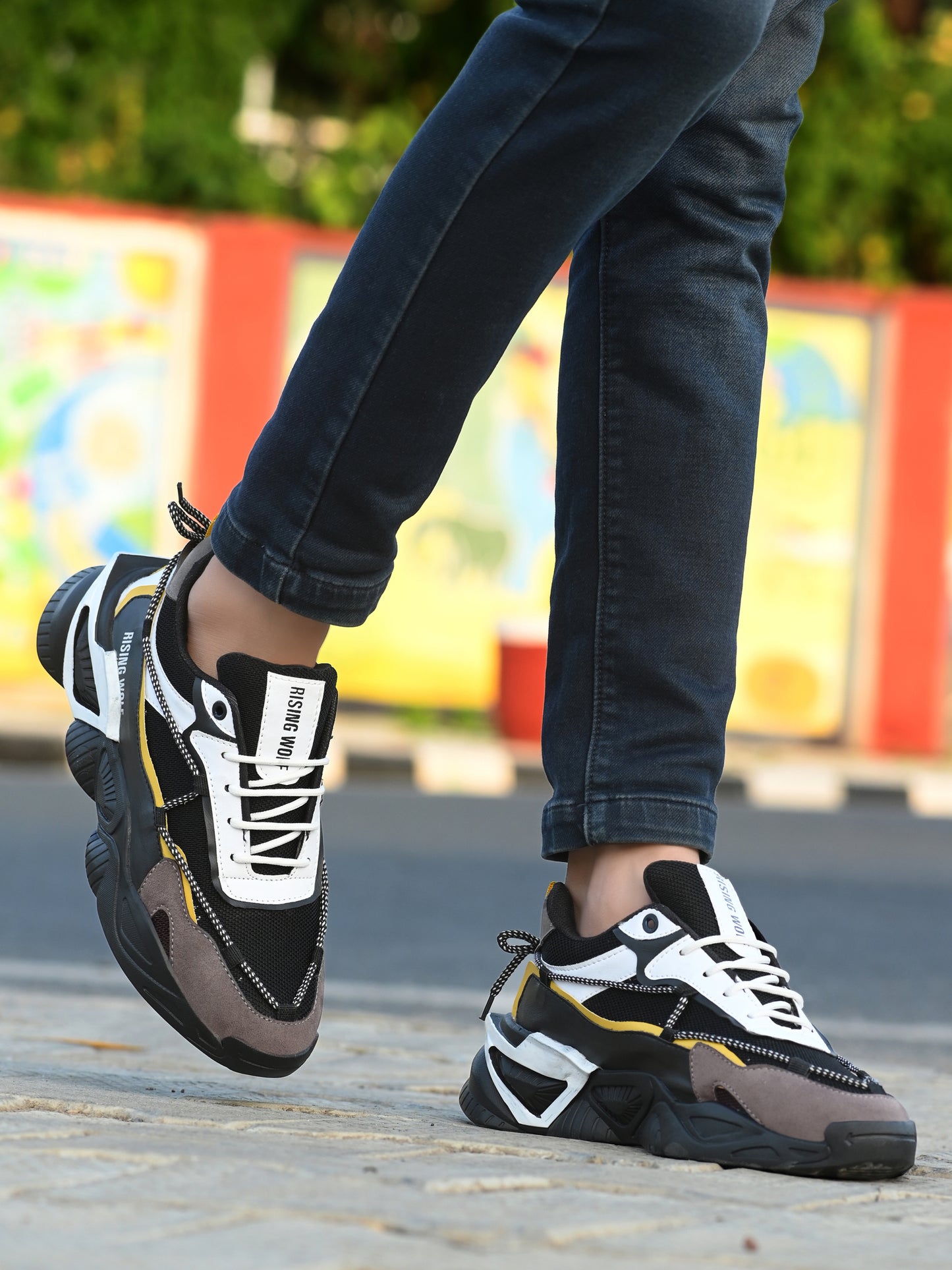 Men’s Trendy Chunky Sneakers – Stylish Multi-Colour Casual Sports Shoes