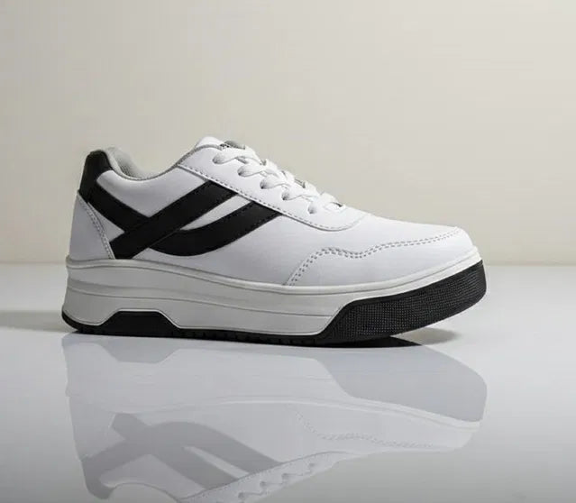 Men's white red sports Shoes.