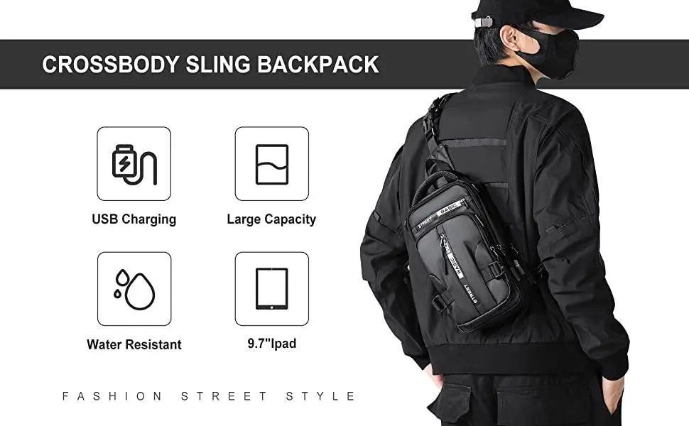 Sling Bag with USB Charging Port 
