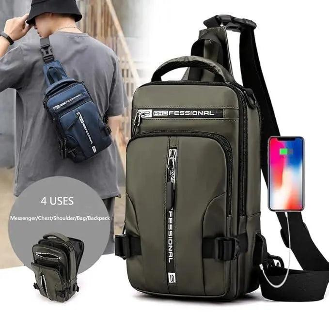 Sling Bag with USB Charging Port 